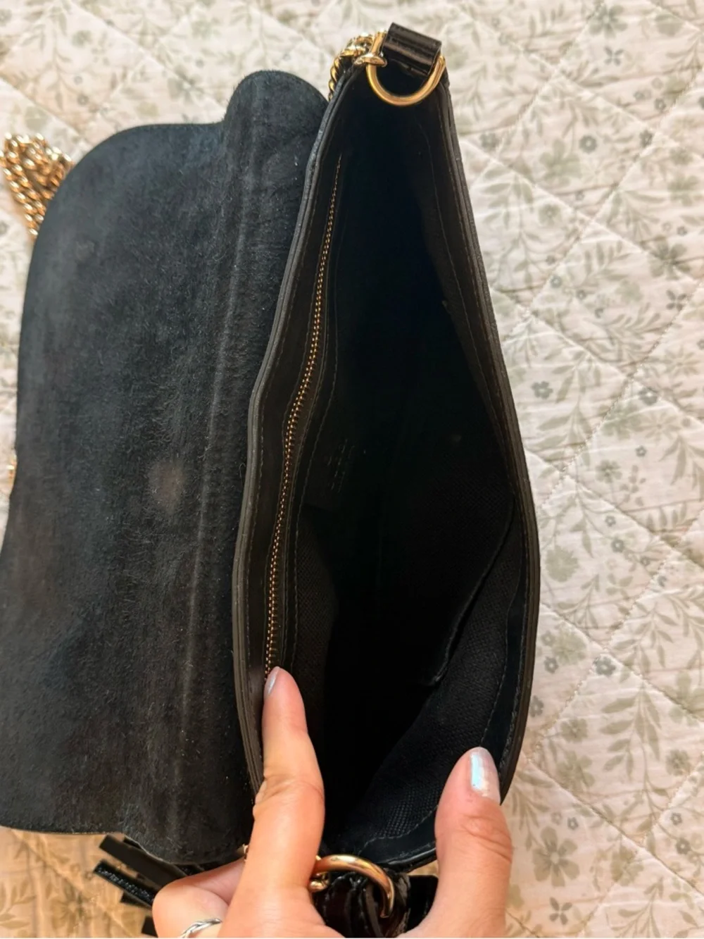 Vintage Gucci Black Patent Leather Soho Bag - Picture 5 of 9